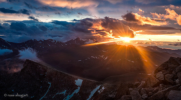 Sunset At 14264 Feet