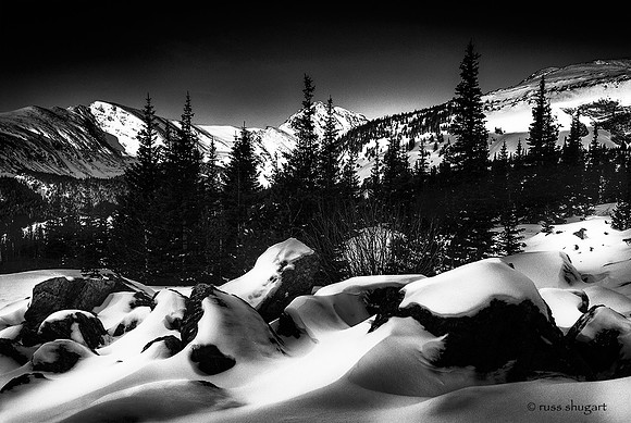 Alpenglow in Black and White